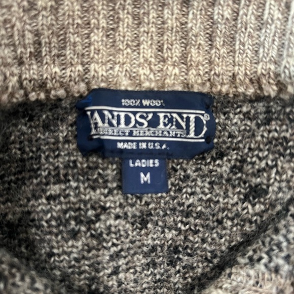 Lands' End Scottie dog 100% wool cardigan sweater - Picture 4 of 4